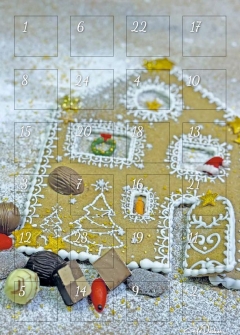 Decker Adventskalender Pralinen-Lebkuchenhaus-Motiv ohne Alkohol